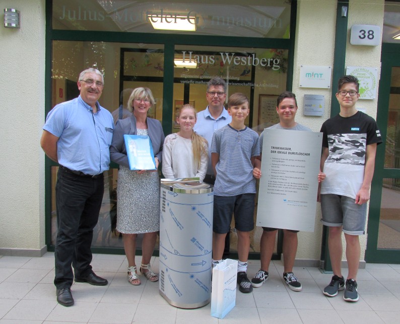 Übergabe des Trinkbrunnens der Wasserwerke Zwickau im Rahmen der 